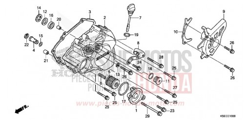 KURBELGEHAEUSEDECKEL, L. CRF150RBE de 2014